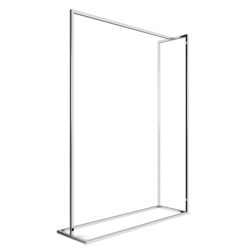 Frame RackBuddy X SLS -runko - Chrome -vaatteiden teline neliöpohja